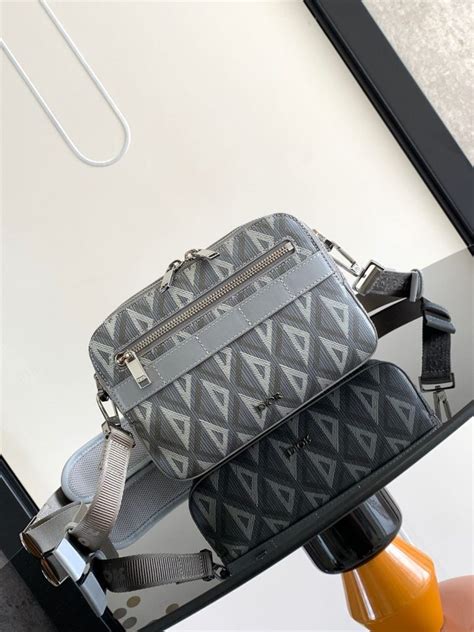 safari bag with strap dior|Safari Bag with Strap Dior Gray CD Diamond Canvas.